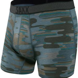 Saxx Viewfinder Baselayer Boxer M's Blue up in smoke camo S